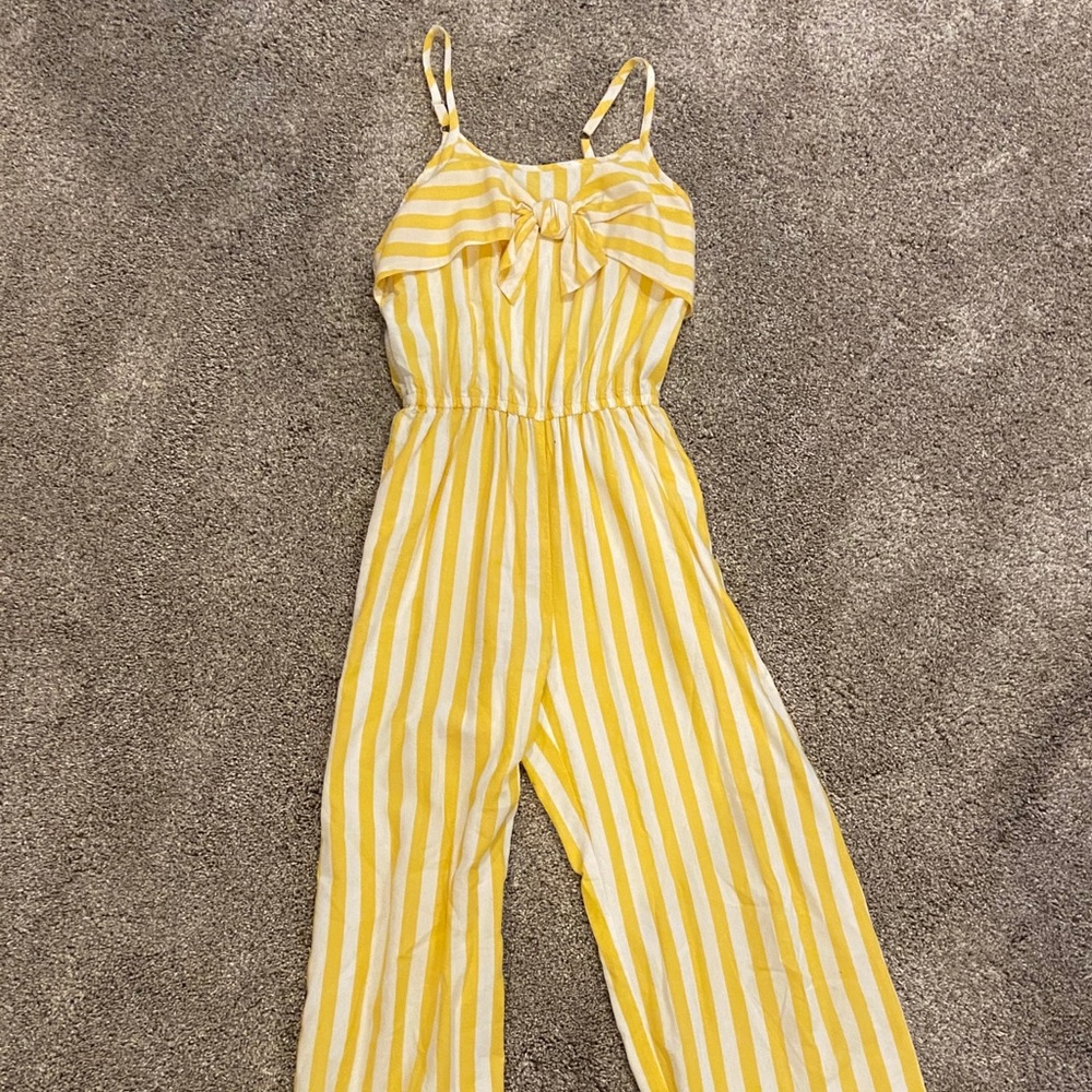 Yellow Striped Abercrombie Kids Romper Size 11/12